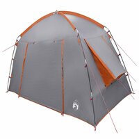 Huisje Tent 3-persoons Grijs en Oranje Polyester 3