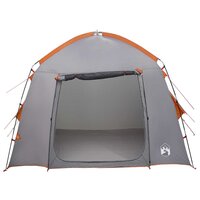 Huisje Tent 3-persoons Grijs en Oranje Polyester 4