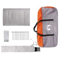 Huisje Tent 3-persoons Grijs en Oranje Polyester 9