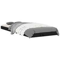 Bedframe massief grenenhout zwart 75x190 cm 3