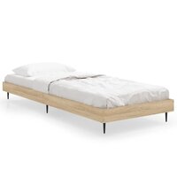 Bedframe zonder matras hout sonoma eikenkleurig 75x190 cm 2
