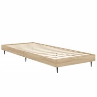 Bedframe zonder matras hout sonoma eikenkleurig 75x190 cm 5