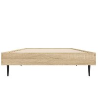 Bedframe zonder matras hout sonoma eikenkleurig 75x190 cm 6