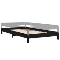 Bed stapelbaar 90x200 cm massief grenenhout zwart 9