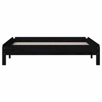 Bed stapelbaar 80x200 cm massief grenenhout zwart 6