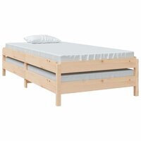 Bed stapelbaar 75x190 cm massief grenenhout 8