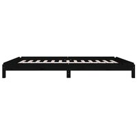 Bed stapelbaar 75x190 cm massief grenenhout zwart 7