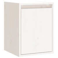 Wandkast 30x30x40 cm massief grenenhout wit 2