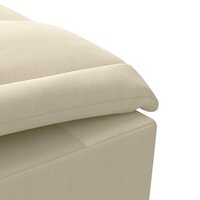 Massage chaise longue met bolster stof cr&egrave;mekleurig 8