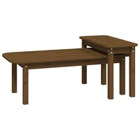 2-delige Salontafelset massief grenenhout honingbruin 2