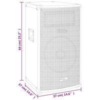Hifi-podiumluidspreker passief 150 W 37x37x64 cm zwart 8