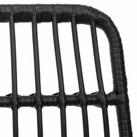 Tuinstoelen 2 st 48x62 84 cm PE rattan zwart 7