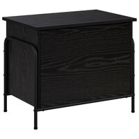 Opbergbox Zwart eiken 80 x 40 x 49,5 cm Bewerkt hout 5