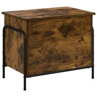 Opbergbox Gerookt eiken 80 x 40 x 49,5 cm Bewerkt hout 2