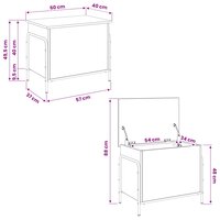 Opbergbox Oud hout 80 x 40 x 49,5 cm Bewerkt hout 8
