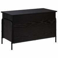 Opbergbox Zwart eiken 80 x 40 x 49,5 cm Bewerkt hout 2