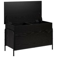 Opbergbox Zwart eiken 80 x 40 x 49,5 cm Bewerkt hout 3
