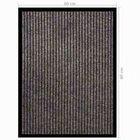 Deurmat 60x80 cm gestreept beige 6