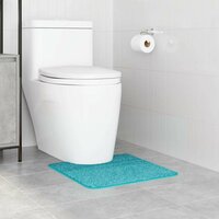 Antislip Badmat met Toilet Cut Turquoise 50 x 50 cm PP 3