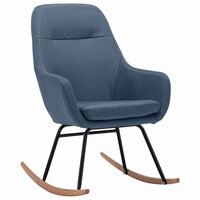Schommelstoel stof blauw 2
