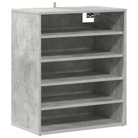 Schoenenkast 60x35x70 cm bewerkt hout betongrijs 5