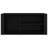 Schoenenkast 100x35x45 cm bewerkt hout zwart 5