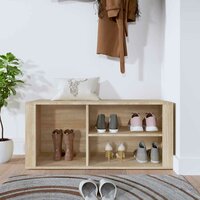 Schoenenkast 100x35x45 cm bewerkt hout sonoma eikenkleurig 3