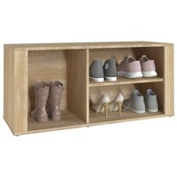 Schoenenkast 100x35x45 cm bewerkt hout sonoma eikenkleurig 4