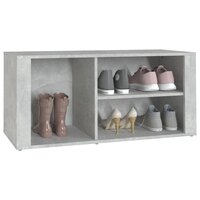 Schoenenkast 100x35x45 cm bewerkt hout betongrijs 4