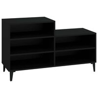Schoenenkast 102x36x60 cm bewerkt hout zwart 2