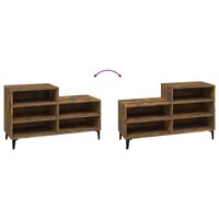 Schoenenkast 102x36x60 cm bewerkt hout gerookt eikenkleurig 5