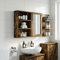 Badkamerwandkast Gerookte Eik 40 x 10 x 50 cm 5