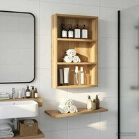 Badkamerwandkast Artisanaal eiken 40 x 10 x 60,5 cm 5