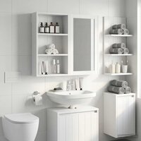 Badkamerwandkast Wit 40 x 14 x 70 cm Geconstrueerd hout 5
