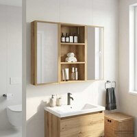 Badkamerwandkast Artisanaal eiken 40 x 14 x 70 cm 5