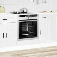 Ovenkast "Porto" bewerkt hout hoogglans wit 3