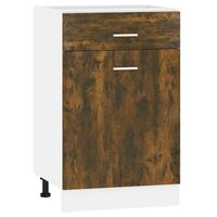 Onderkast met lade Lyon 50x46x81,5 cm bewerkt hout gerookt eiken 2