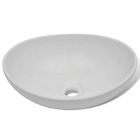 Wastafel ovaal 40x33 cm keramiek wit 3