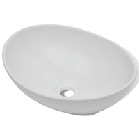 Wastafel ovaal 40x33 cm keramiek wit 4