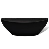 Wastafel ovaal 40x33 cm keramiek zwart 5