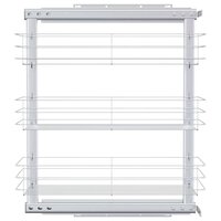 Draadmand keuken uittrekbaar 3-laags 47x25x56 cm zilverkleurig 4