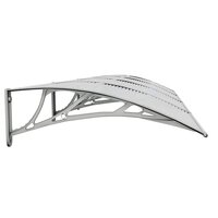 Deurluifel 350x75 cm polycarbonaat grijs en transparant 5