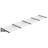 Deurluifel 396x90 cm polycarbonaat zwart en transparant 2