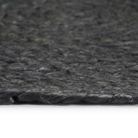 Placemats 4 st rond 38 cm jute donkergrijs 4
