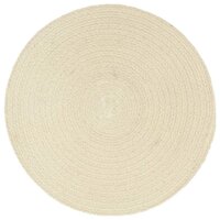 Placemats 6 st rond 38 cm katoen natuurlijk 2