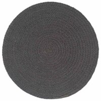 Placemats 4 st rond 38 cm katoen effen donkergrijs 2