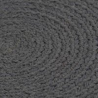 Placemats 4 st rond 38 cm katoen effen donkergrijs 3