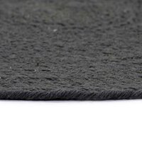 Placemats 4 st rond 38 cm katoen effen donkergrijs 4