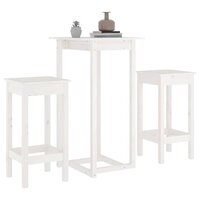 3-delige Barset massief grenenhout wit 4
