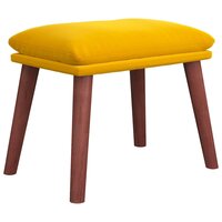 Voetenbank 45x29,5x35 cm fluweel mosterdgeel 2